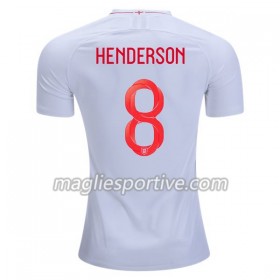 Completo Calcio Inghilterra Henderson 8 Divisa Prima Mondiali 2018